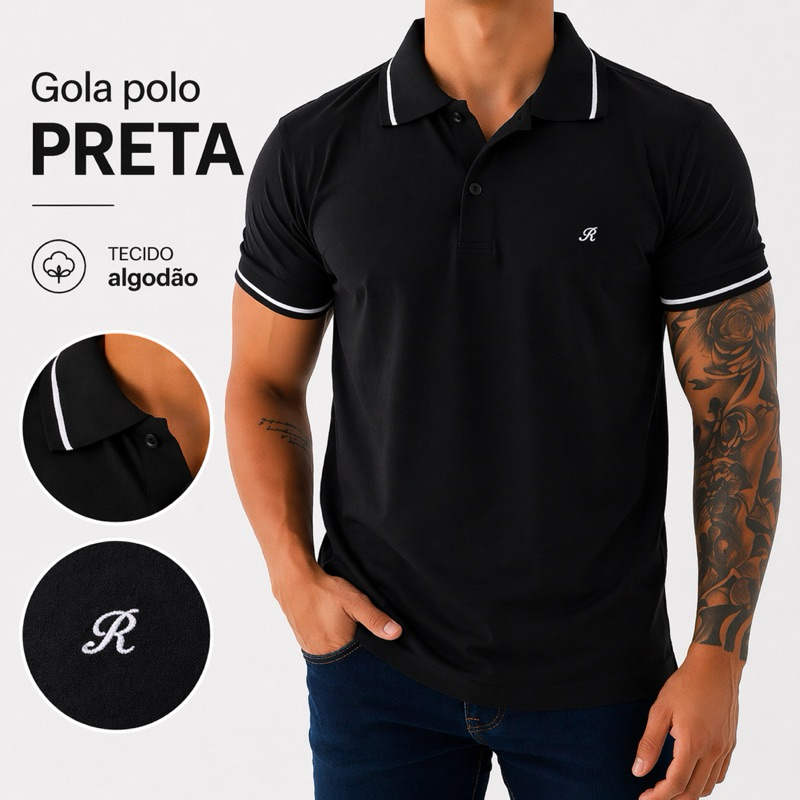 Camisa Polo Masculina Básica Algodão – Conforto e Estilo 3. Camisa Polo Masculina