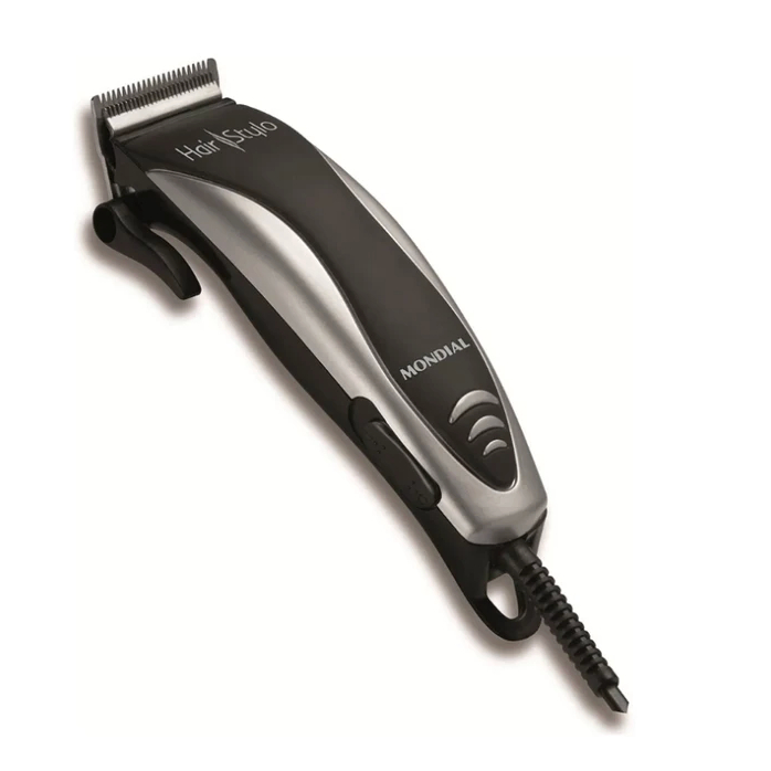 Cortador de Cabelos Mondial CR-02 Hair Stylo/ Máquina de Corte Masculino / 4 Pentes / Lâmina Inox