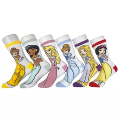 Kit 4 Pares Meias Disney Princesas Cano Médio Menina