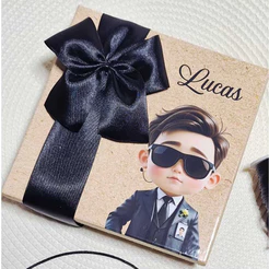 Caixa Convite Segurança 15x15x5 de Casamento Personalizada em MDF