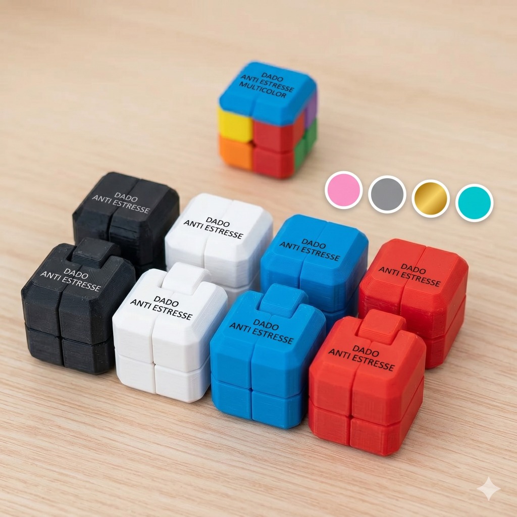 Infinity Cube Anti Estresse Fidget 3D Cubo Sensorial para Ansiedade e Foco