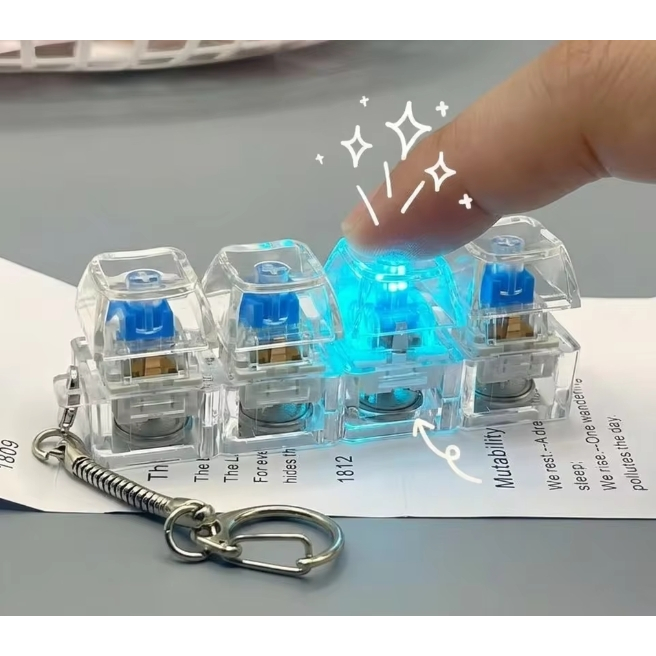 Chaveiro Teclado Anti Estresse Mecânico com e sem luz RGB Fidget l Garantia l Envio Imediato