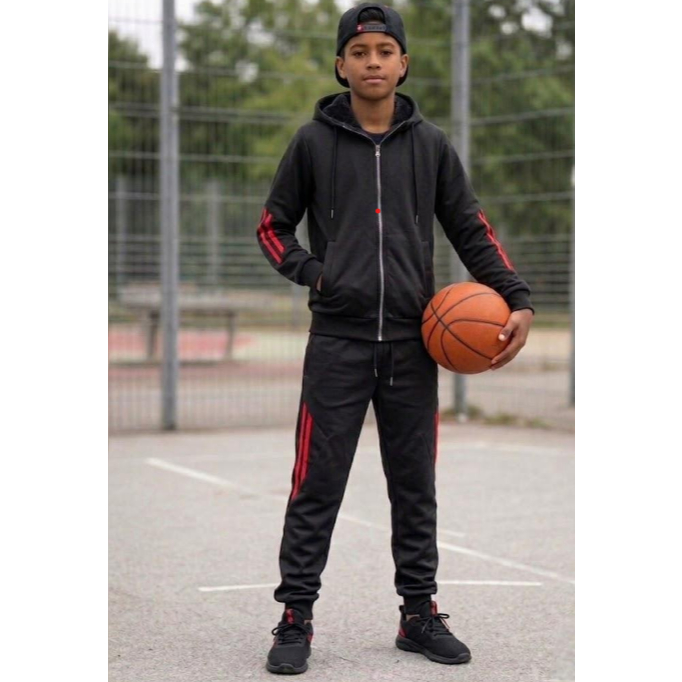 Conjunto Juvenil Masculino Neoprene Kit Blusa E Calça Moletom Náutico Premium Roupa De Frio Menino Luxo Streetwear Gamer