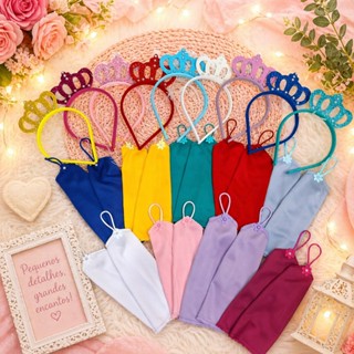 KIT TIARA COROA DE PRINCESA + LUVAS ACESSÓRIO INFANTIL MENINA em Oferta na Shopee