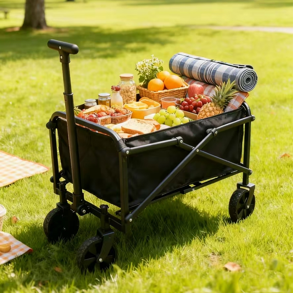 Carrinho Dobrável Reforçado para Transporte de Equipamentos - Ideal para Acampamento, Feiras e Jardim