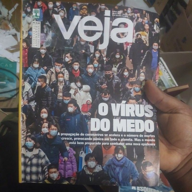 Revista Usada - Veja - O Vírus do Medo - Nº 6 Ano 53 Edição 2672 Fevereiro 2020
