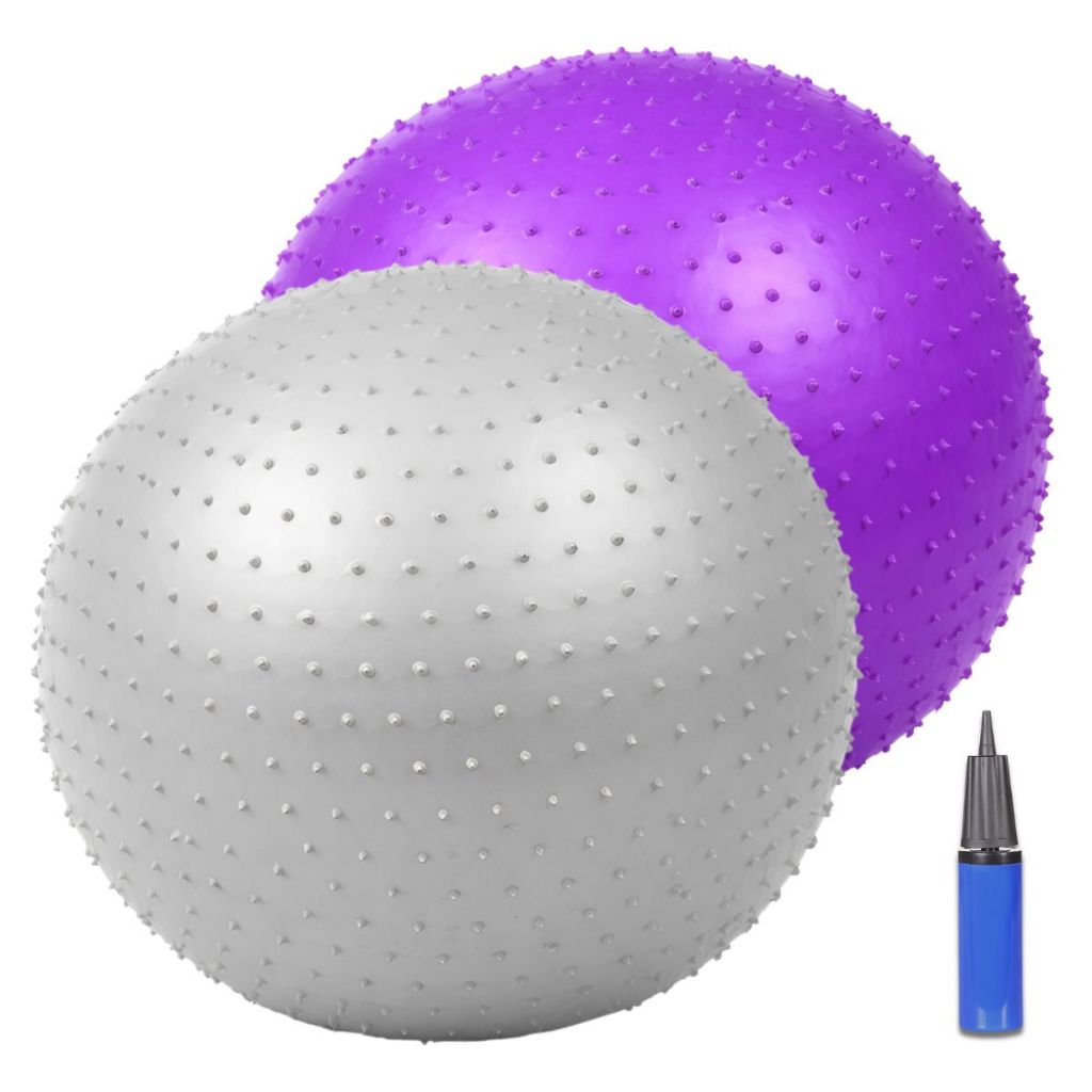 Bola Pilates Yoga Massagem 65 Cm Cravos C/ Bomba Ginástica
