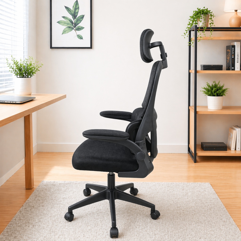 Cadeira Ergonômica Escritório Ajustável Reclinável Apoio Lombar Tela Mesh Confortável