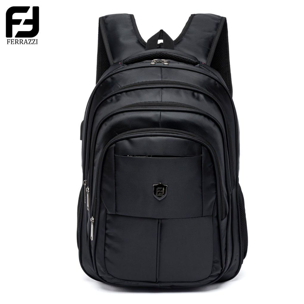 Ferrazzi Mochila Executiva Notebook Masculina Feminina Reforçada Faculdade Trabalho Casual USB AirFlow Passador de Mala