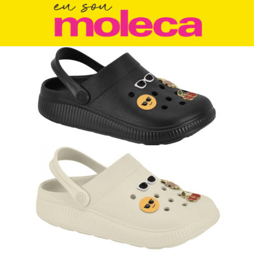 Babuche Moleca Chinelo Sandália Feminina Eva Leve Confortável Original Ortopédico Enfeite Macio Antiderrapante