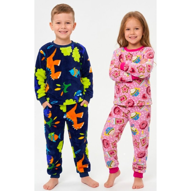 Conjunto de Pijama Infantil Flecee - Ultra Soft Quentinho com Punho
