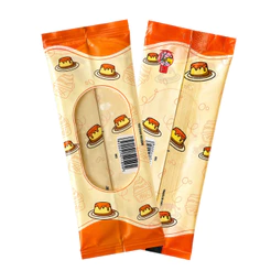 Saco Embalagem Geladinho/Sacolé Pudim Gourmet 7x19 Chup Chup Dindin - Modelo Pudim