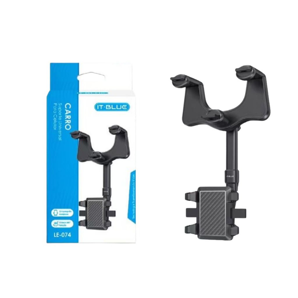 Suporte Para Celular Veicular Encaixe Retrovisor Flexível 360º