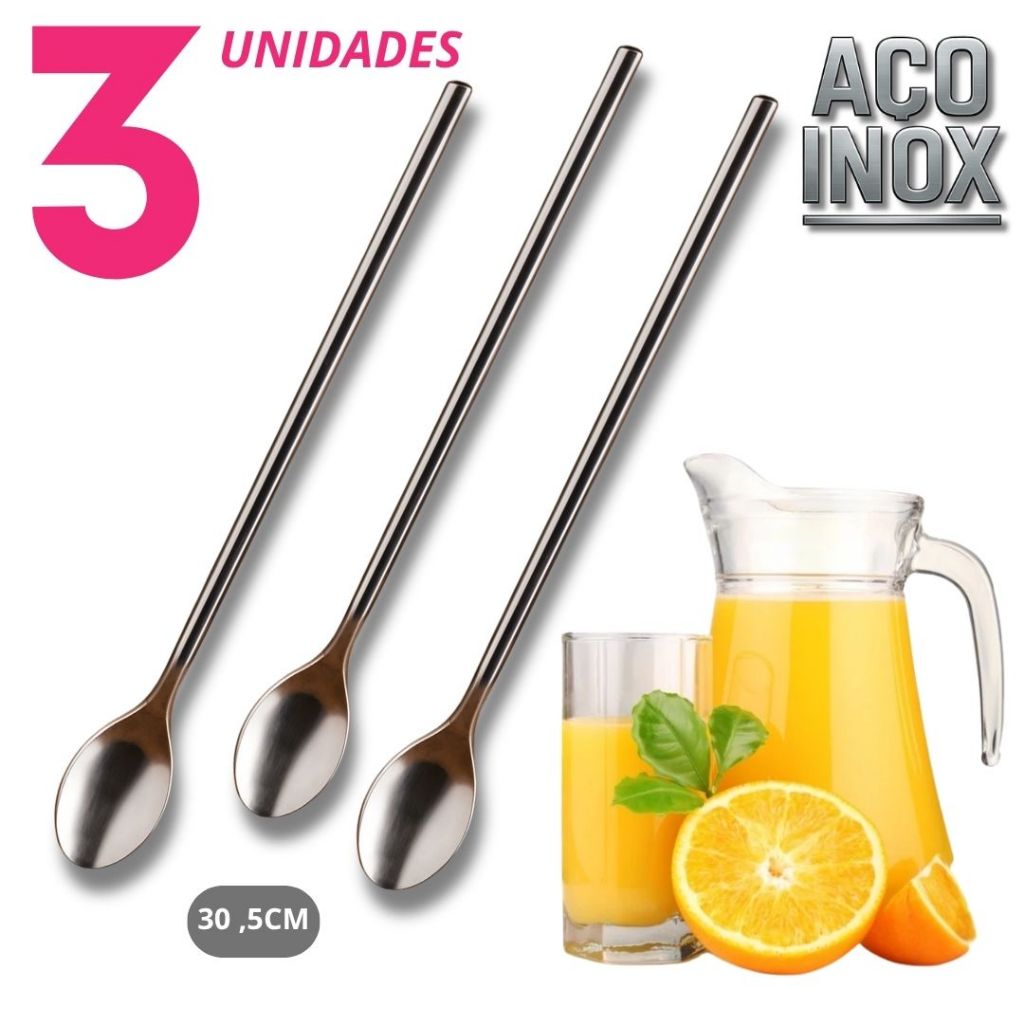 Colher Bailarina Profissional 30,5cm Inox Misturador Drink Bar Barman Coquetel