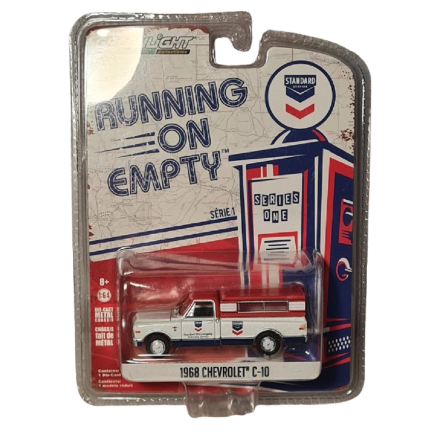 PICKUP 1968 CHEVROLET C-10 STANDARD PNEUS BORRACHA 2016 GREENLIGHT 1:64 LACRADO
