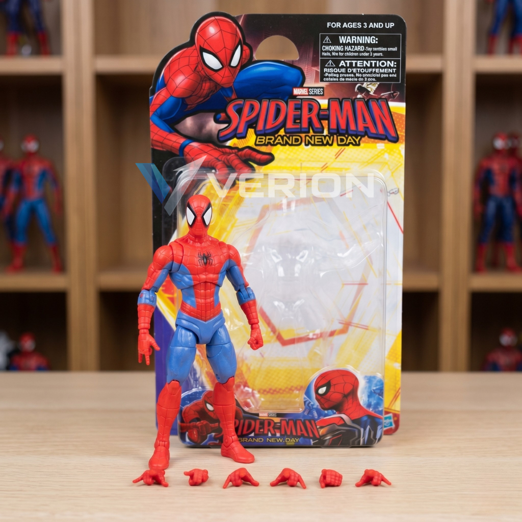 Boneco Herói Aranha 16cm Articulado com Acessórios Mãos Extras Figura Colecionável