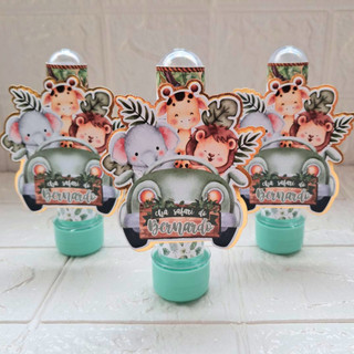 Tubete personalizado 3D Safari baby | Lembrancinha para festa safari baby| Aniversário safari baby | Festa Safari