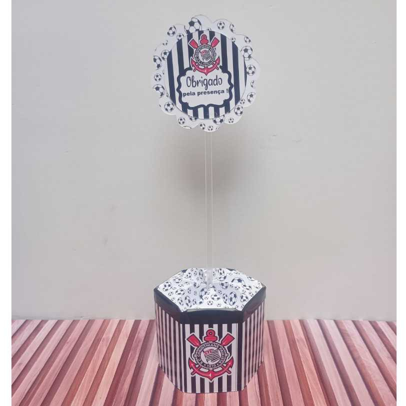 Centro de mesa Corinthians PEGUE E MONTE Lembrancinha CACHEPÔ Festa de aniversário Decoração
