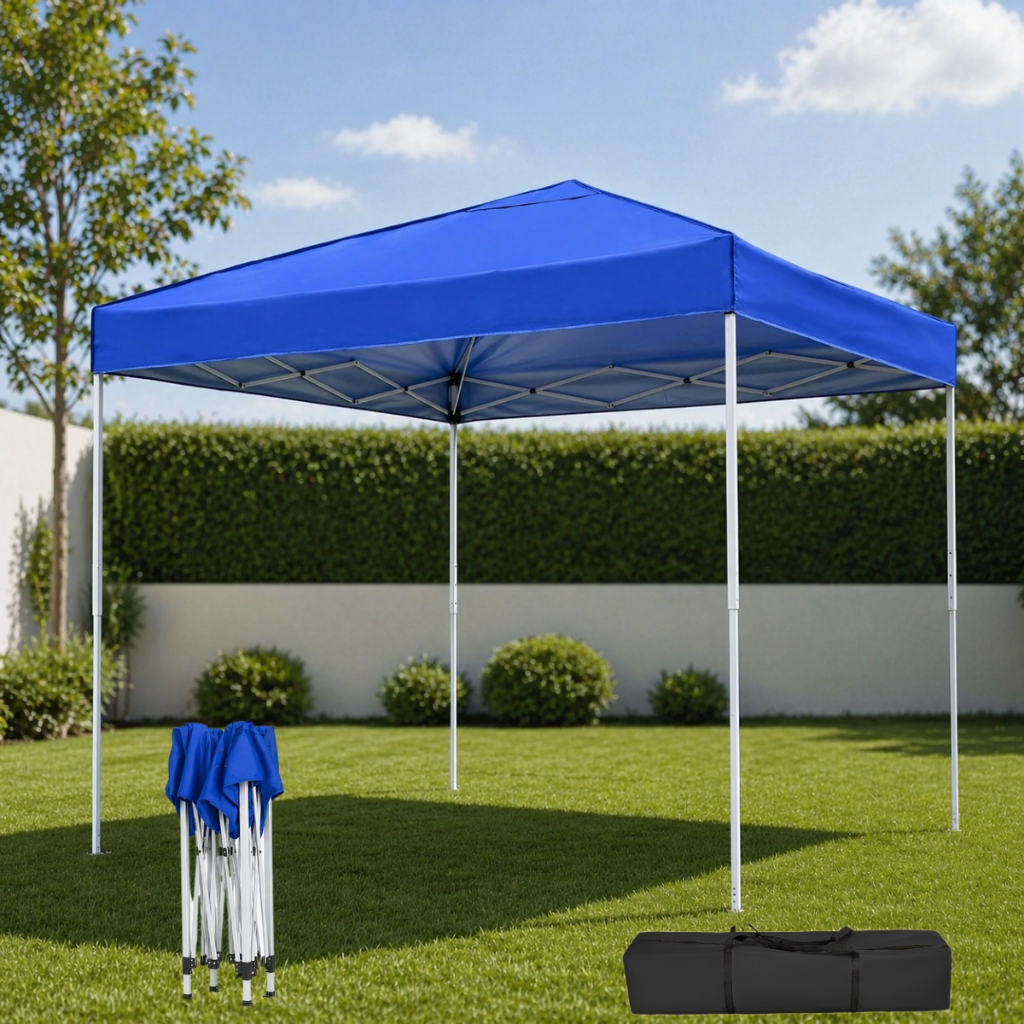 Tenda Gazebo Barraca Sanfonada Dobrável 3x3 Ajustável Camping Praia Pesca