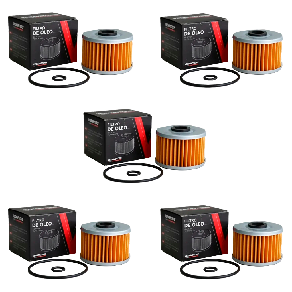 KIT 5 Filtro Óleo Crf 250f Tornado Xre 300 Falcon Crf 300f