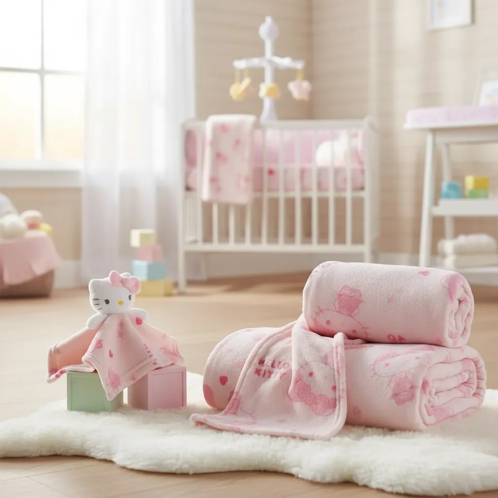 Mantinha Naninha Com Guizo Kit Maternidade 2 Peças Pelúcia Plush Extra Macia Hipoalergênicas