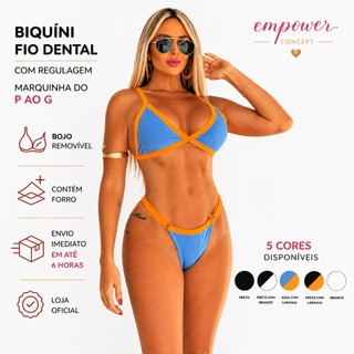 Biquíni Fio Dental Regulador Fita Verão PROMOÇÃO P ao G