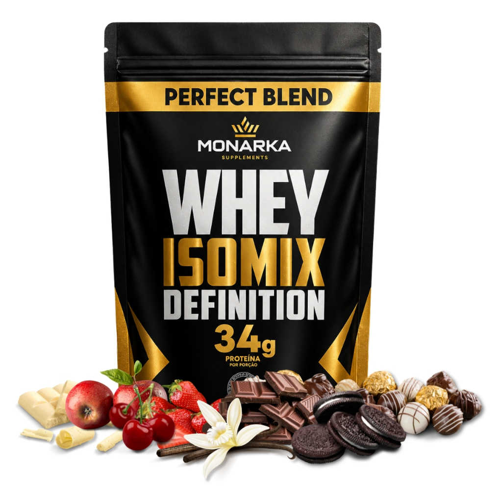 Whey Protein Isolado Concentrado 1kg Importado Suplemento Proteína Muscular Rende+ Sabor Low Carb