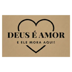 Tapete Salmos Capacho Antiderrapante, Deus, Oração, Biblia Diversos Modelos e Tamanhos