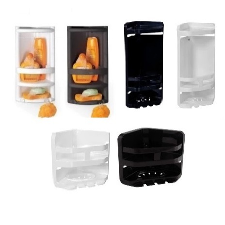 OFERTA  Porta shampoo/sabonete cantoneira de banheiro Box suporte Plástico Grande/Pequeno Branco/Preto Nitron/Astra