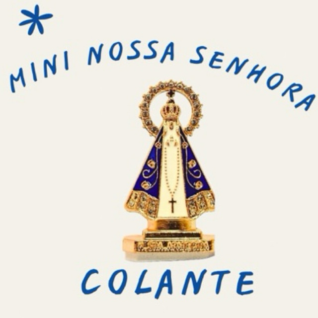 Imagem Nossa Senhora Aparecida Metal Carro Escritório Dupla Face 5-5.5cm