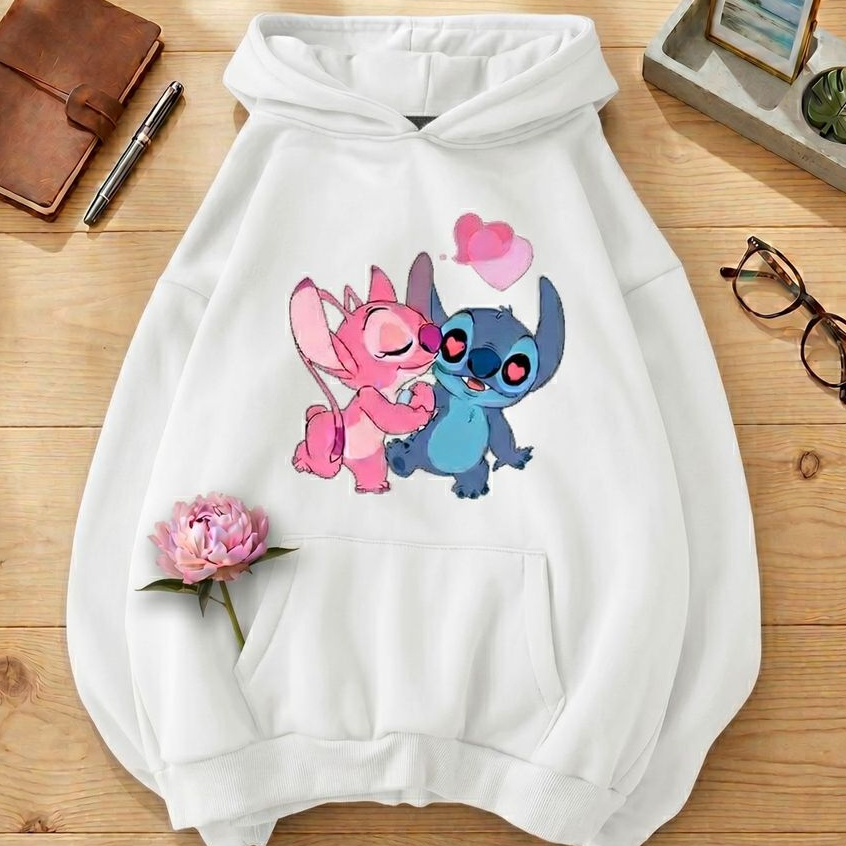 Moletom Blusa De Frio Feminino Unissex Lilo Stitch Personalizado Algodão Premium Envio Imediato