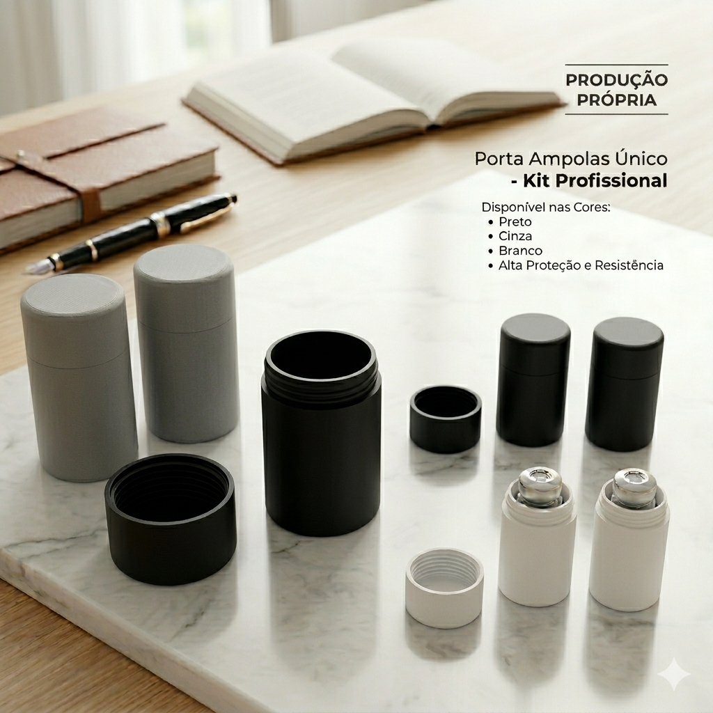 Porta Ampola Individual Case Protetor Até 3ml Rígido Resistente Organização Diária Profissional