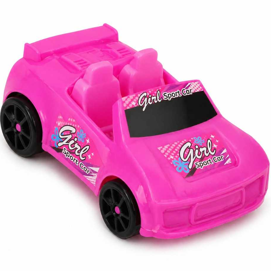 Carrinho Conversível Rosa Infantil Girl Sport Carro de Brinquedo Menina Plástico Resistente