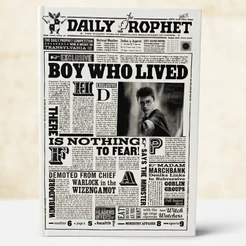 Caderno Harry Potter Profeta Diário Capa Dura Jornal Wizarding World Premium Pautado Colecionador