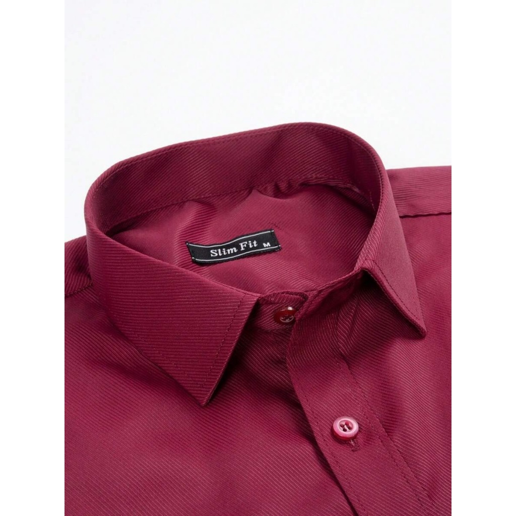 Camisa Social Masculina Texturizada  Respirável | Não Gruda no Corpo + Secagem Rápida | Perfeita para Trabalho