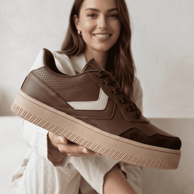 Tênis Feminino Casual Leve Confortável Street Sola Reta Premium E2100