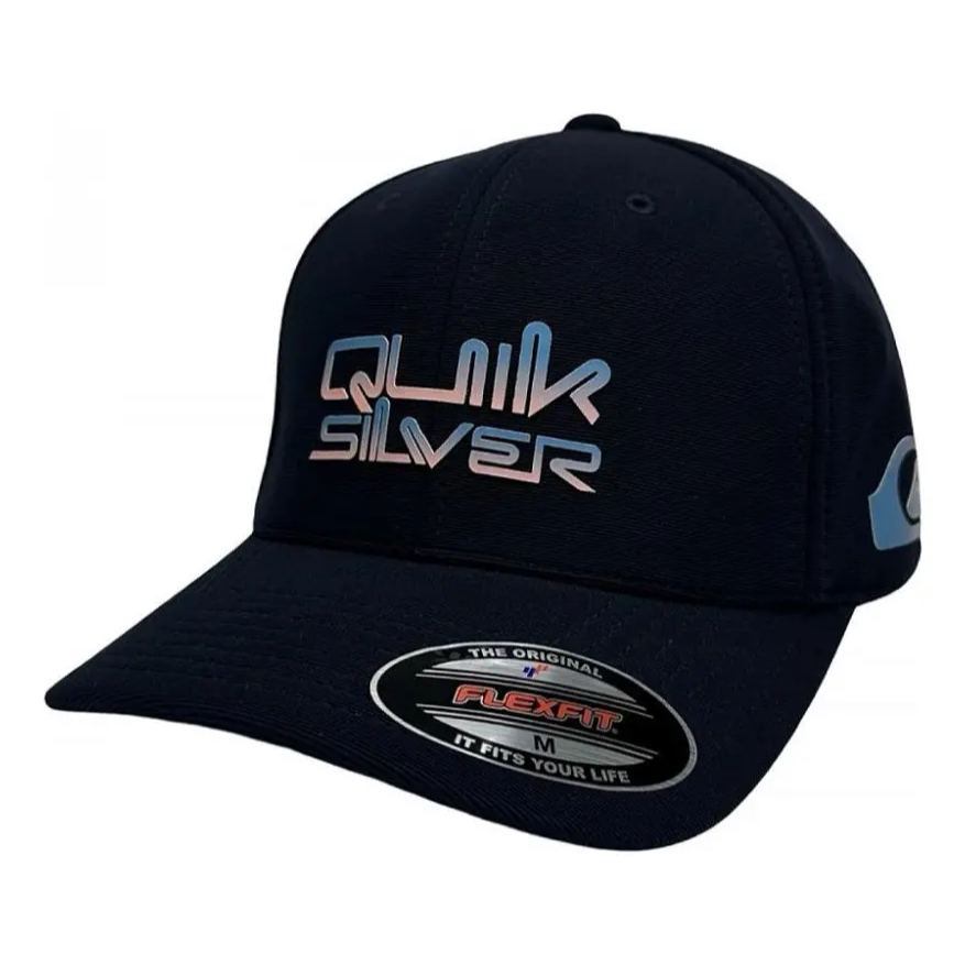 Boné Quiksilver Aba Curva Gradient Broken Type Sm25 Navy Cor Gulf Blue Tamanho m