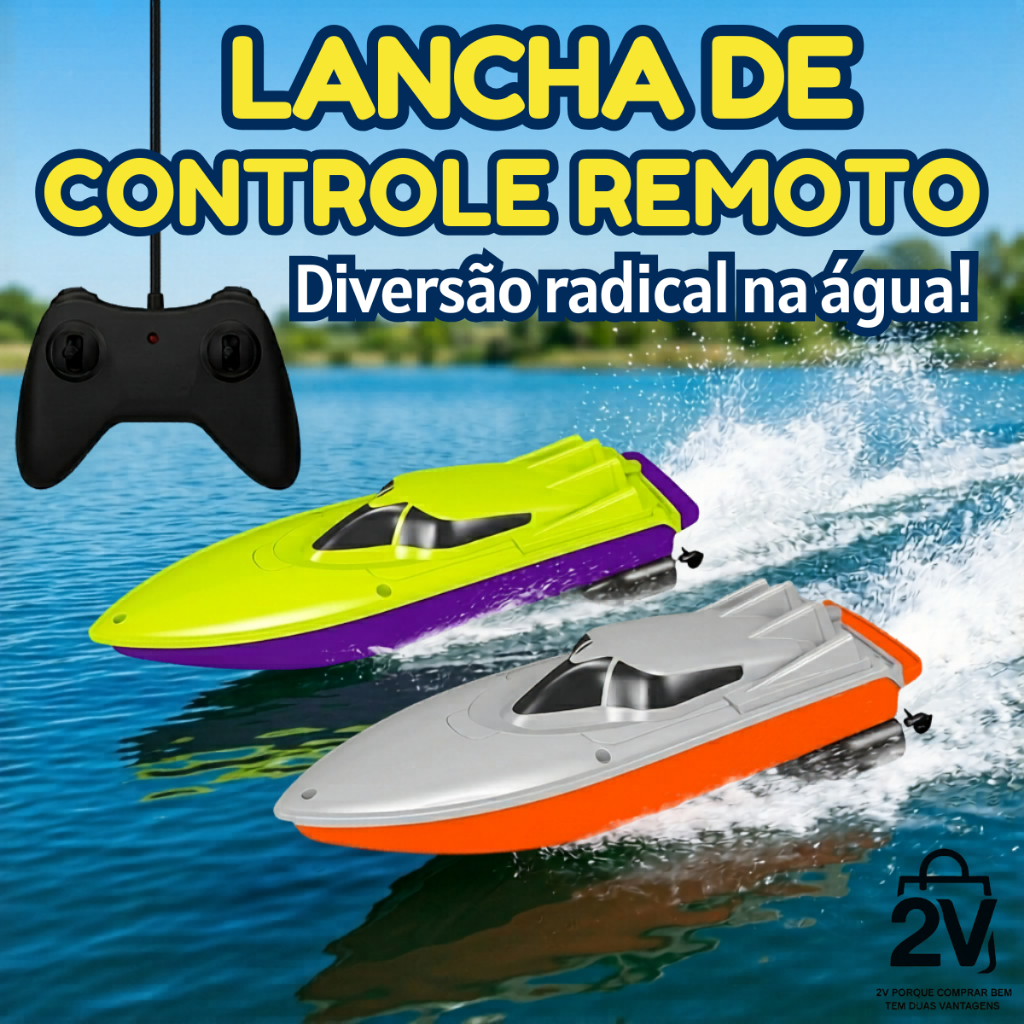 Barco Racing Club Lancha De Brinquedo Infantil Speed C Controle Remoto Zoop Toys