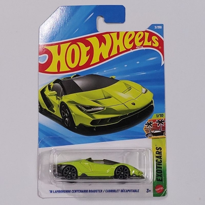 Hot Wheels Lamborghini Centenario Roadstar Verde limão - HW Exoticars 2026