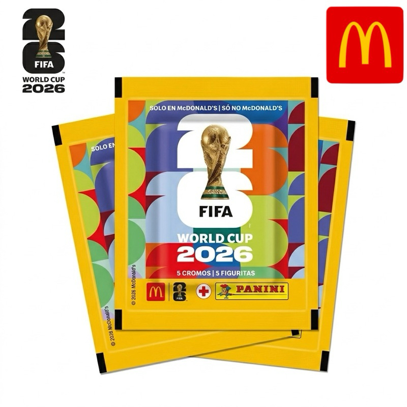 Figurinhas Copa do Mundo 2026 Panini | Edição Limitada McDonald’s | Kit 5, 10 e 15 Pacotes