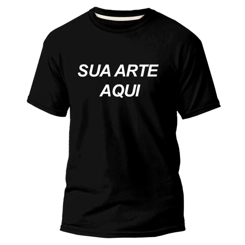 Camiseta 100% Algodão Com Frase ou Logo Personalizada, Sua Frase, Sua Logo Ou Arte Envio Imediato