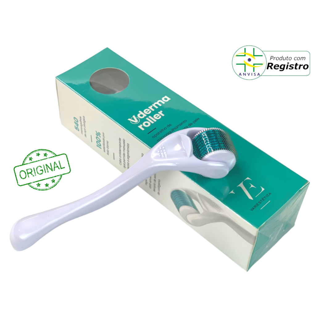 V Dermaroller 0,5mm com Anvisa Variestética Original 540 Microagulhas