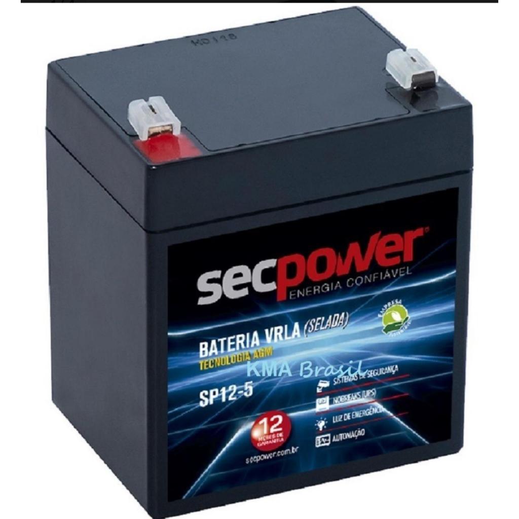 12V 5AH COMPATIVEL COM A 12V 4AH E 4,5AH PARA NO BREAK , ALARMES , AUTOMAÇÃO E B