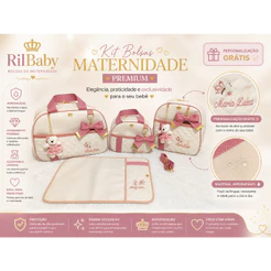 Kit Bolsas Maternidade Realeza Baby Luxo Personalizado Com 3 e 4 Peças