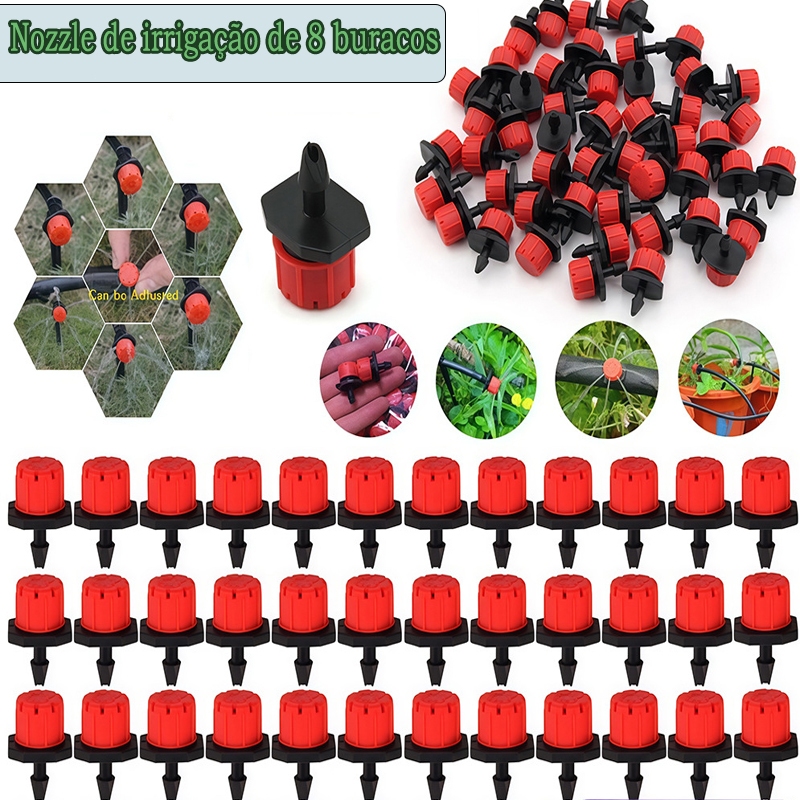 Bico Gotejador Micro Ajustável Irrigação Jardim 100 ou 300 Unidades Economia de Água