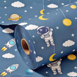 Papel de Parede Adesivo Astronauta para quarto Infantil, Meninos, Crianças