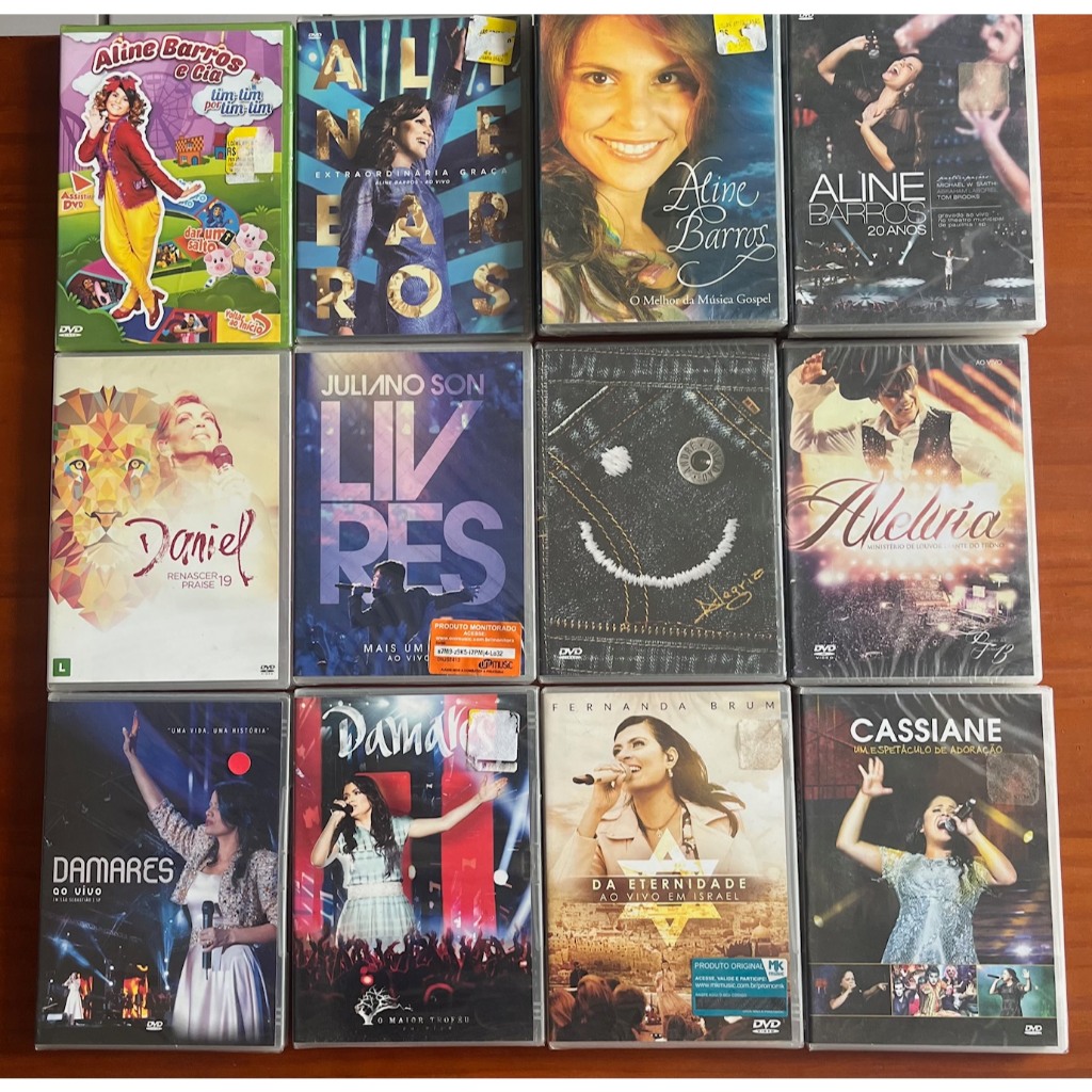 DVD GÓSPEL - ALINE BARROS, DIANTE DO TRONO, DAMARES, CASSIANE (LACRADOS)