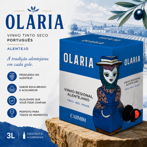 VINHO PORTUGUÊS  BAG IN BOX OLARIA TINTO IMPORTADO (SECO)
