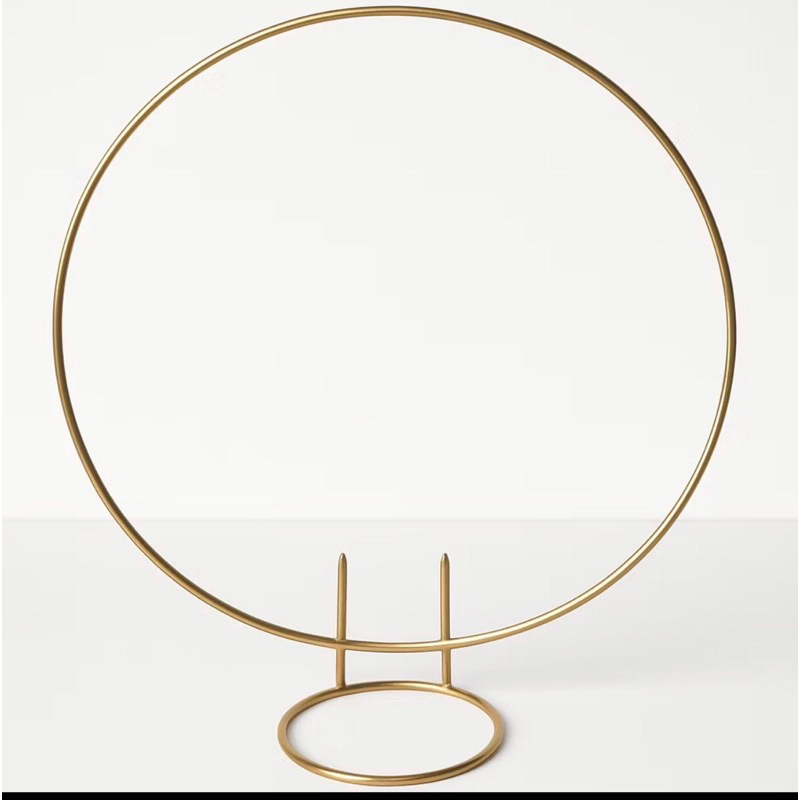 Mini Arco de Mesa Redondo Dourado Enfeite Bexiga Painéis Festa