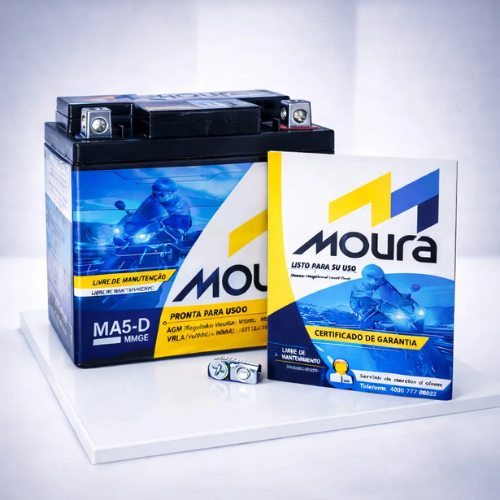 Bateria Moura MA5D 5Ah Original Titan Fan Start 150 160 Biz Fazer Factor Crosser 150